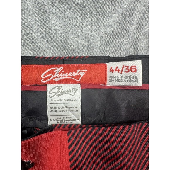 Shinesty The Red &‎ Black Men's Suit Christmas Blazer Pants Size 52 Jacket 44x29 - Picture 10 of 16